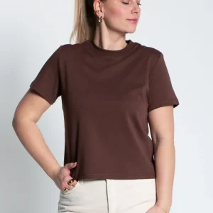 T-Shirt Mittellang Dunkelbraun