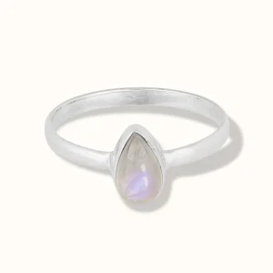 Agua Mondstein Ring Silber