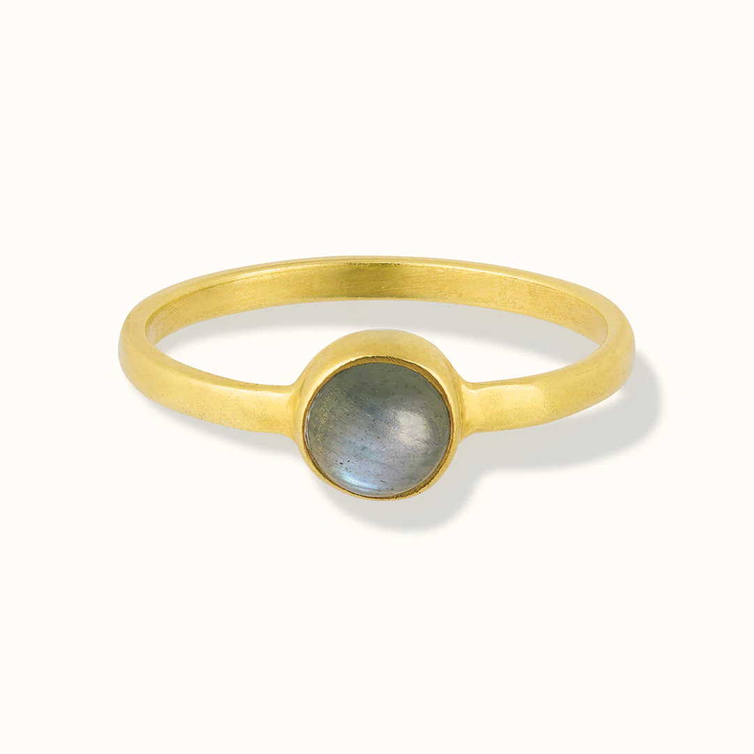 Una Labradorit Ring Golden