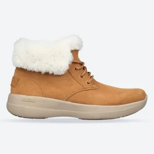 Women's Wide Fit Skechers 144665 Go Walk Stability Comfy Days Ankle Boots