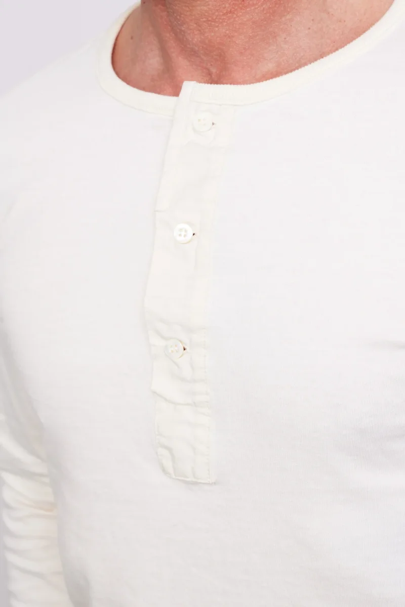 HANSEN - Longsleeve Henley JONAS | offwhite – Bild 5