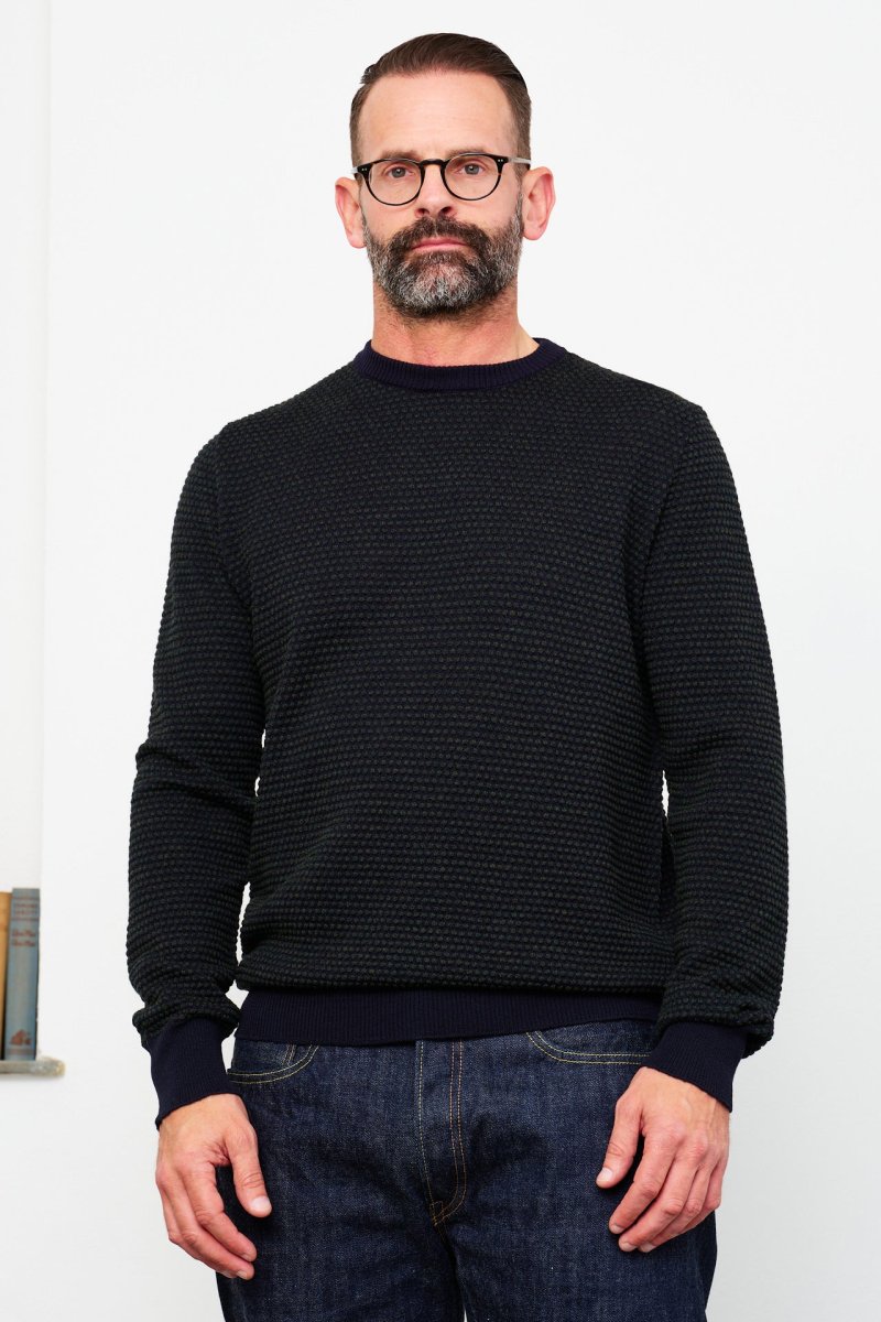 G.R.P. – Crewneck TEC2/14 bicolor | blue-green
