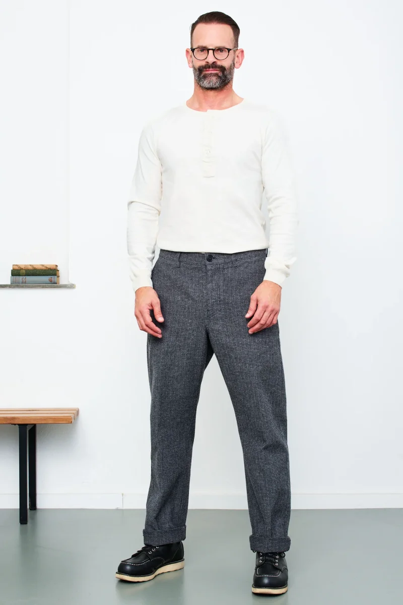 HANSEN - Longsleeve Henley JONAS | offwhite – Bild 3