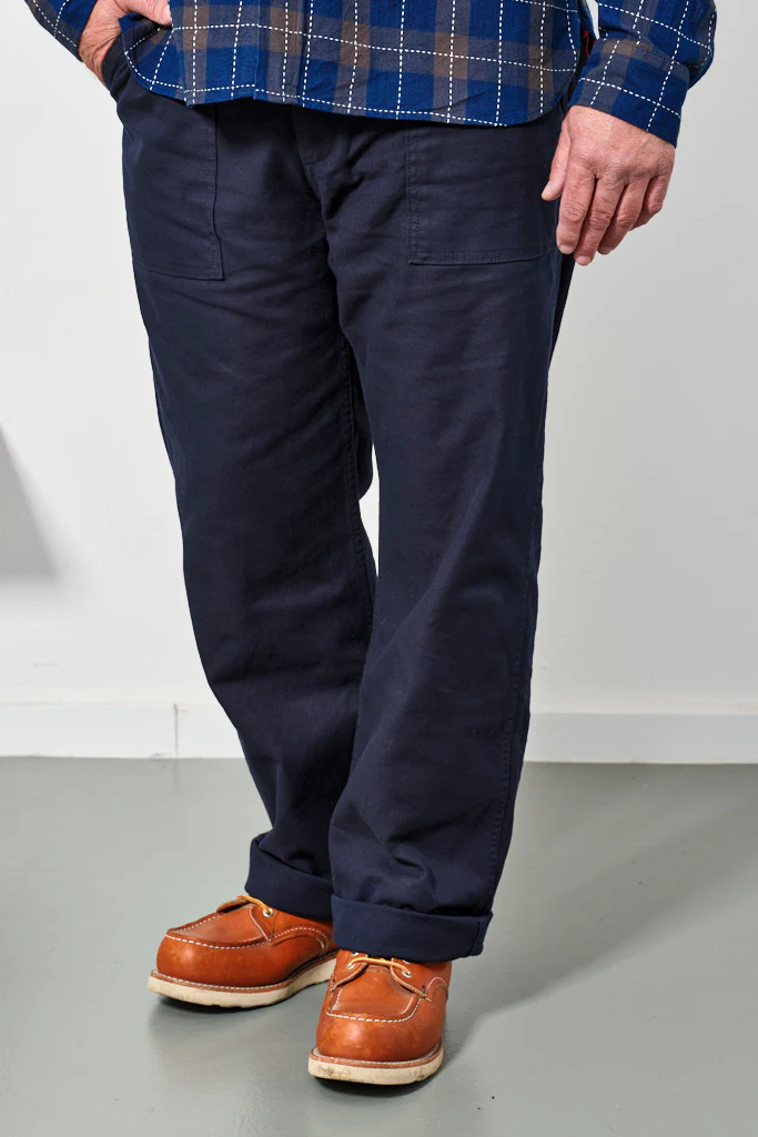 JAPAN BLUE JEANS – Hose Baker Pants French Work Serge | NAVY