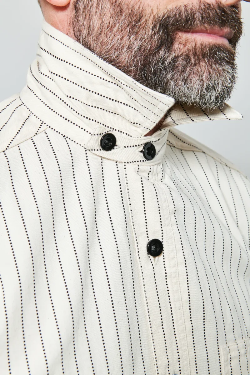 SUGAR CANE - Wabash Stripe Work Shirt | white – Bild 7