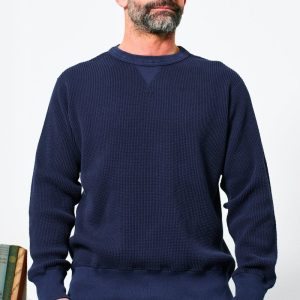 WHITESVILLE - L/S Waffle T-Shirt | navy