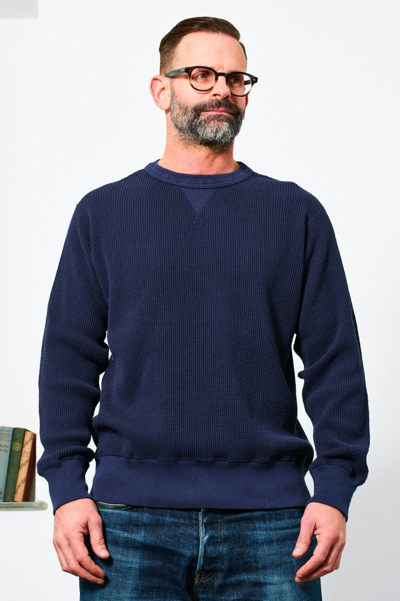 WHITESVILLE – L/S Waffle T-Shirt | navy