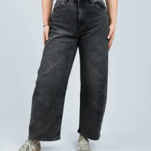 Jeans High Waisted Ballon Fit Schwarz Grau