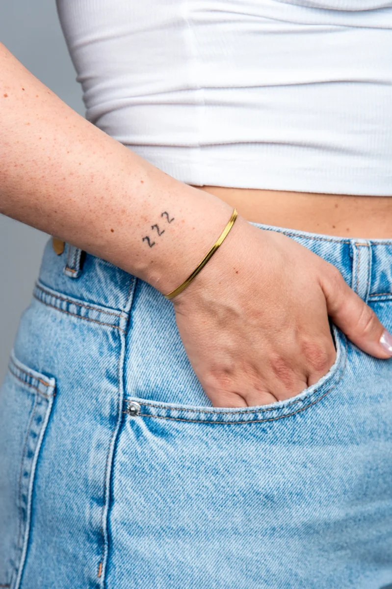 Armband Minimalistisch Schlangenglieder 3 mm Gold