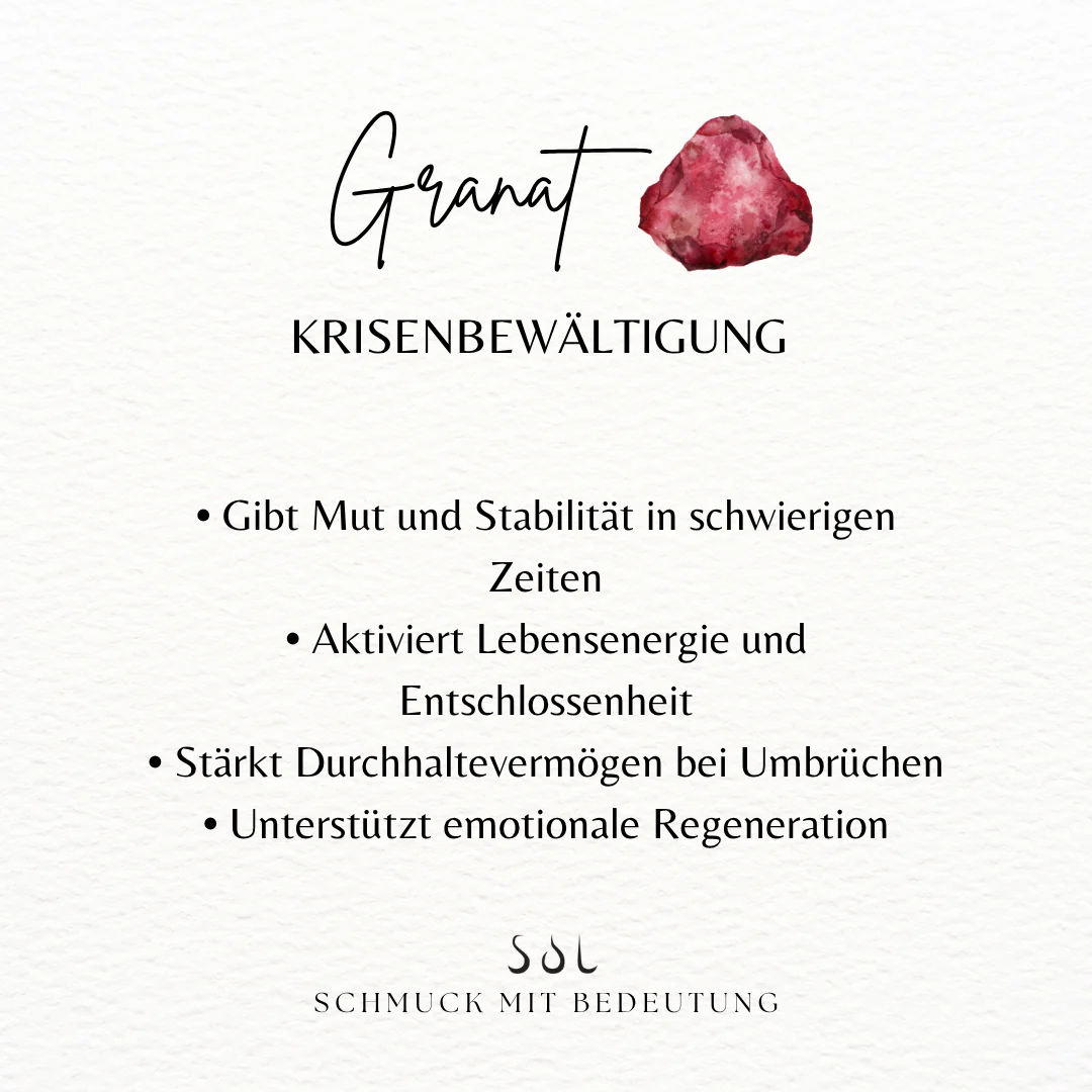 Una Granat Ring Golden Set – Bild 5