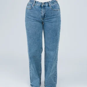 Jeans High Waisted Wide Leg ohne Waschung Blau