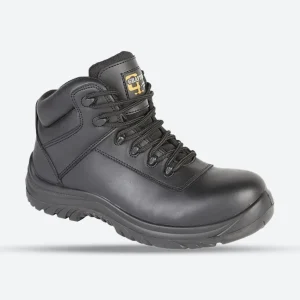 M466AY Unisex Leather Safety Boots Black