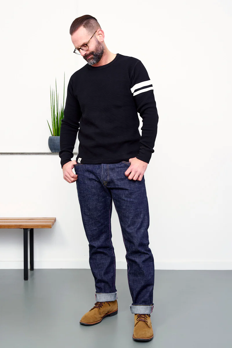 MOMOTARO JEANS - GTB Thermal Long-sleeve T-Shirt | black – Bild 3