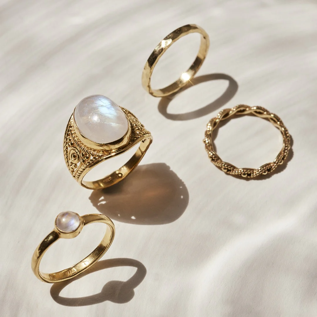 Atlas Mondstein Ring Golden – Bild 4