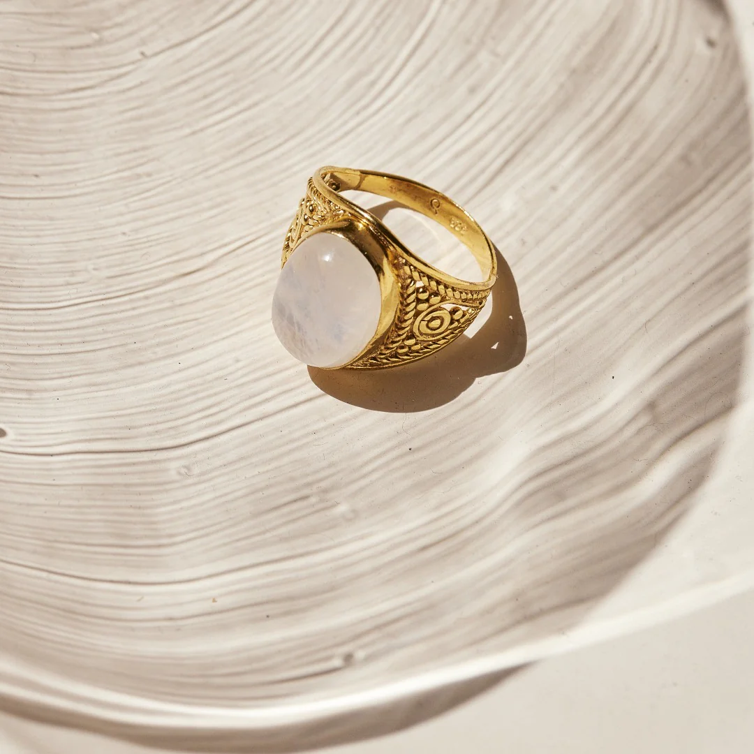 Atlas Mondstein Ring Golden – Bild 9