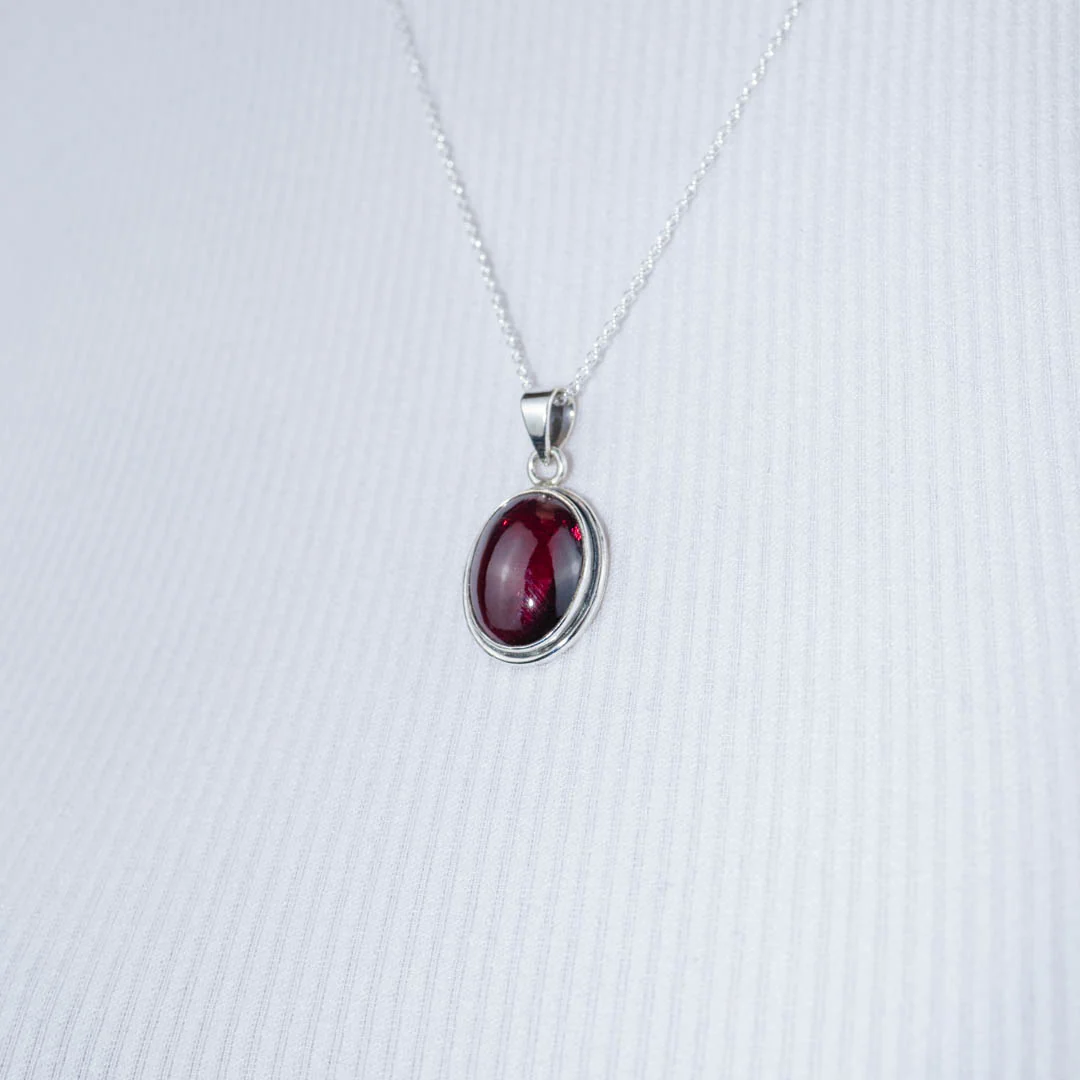 Aylin Granat Charm Silber – Bild 8