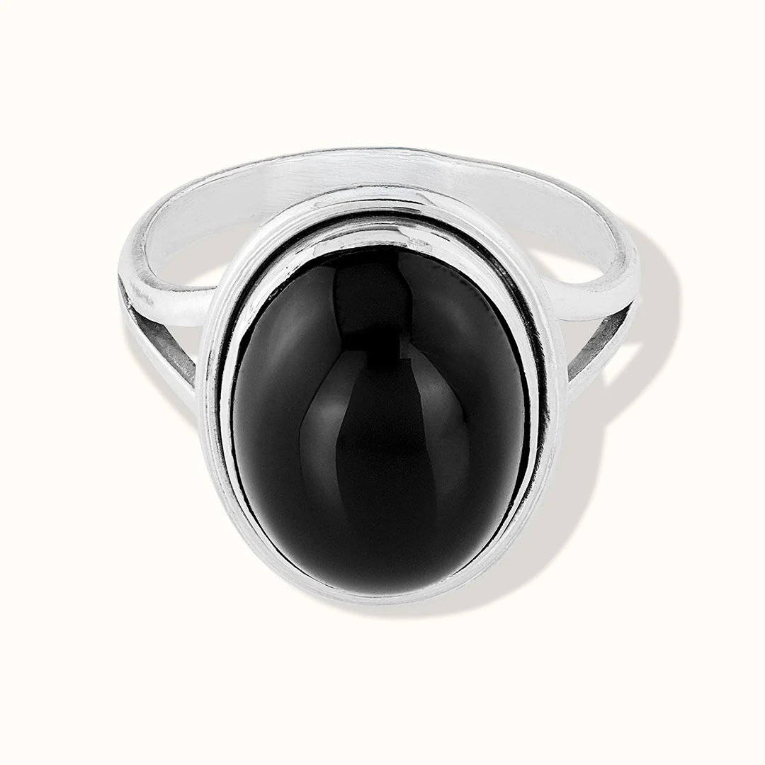 Aylin Onyx Ring Silber