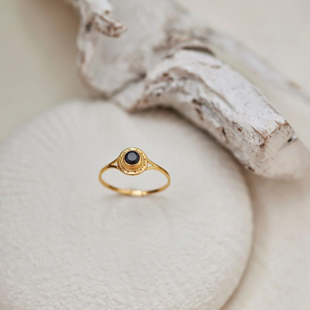 Inka Onyx Ring Golden – Bild 7