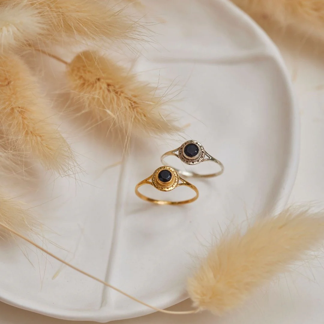 Inka Onyx Ring Golden – Bild 8