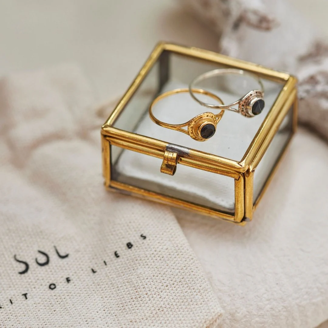Inka Onyx Ring Golden – Bild 6