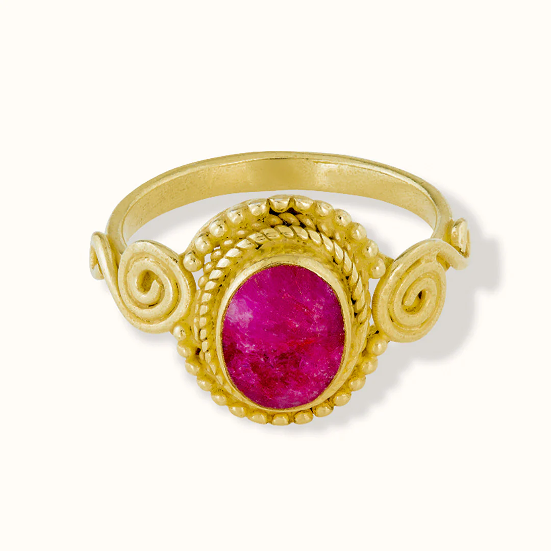 Nirmala Rubin Ring Golden