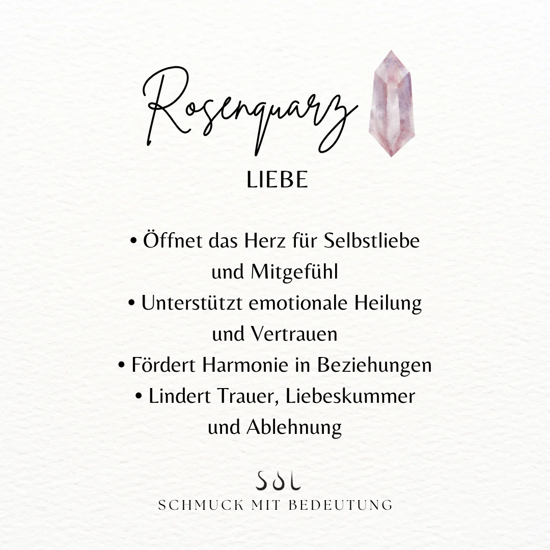Luna Rosenquarz Silber Set – Bild 5