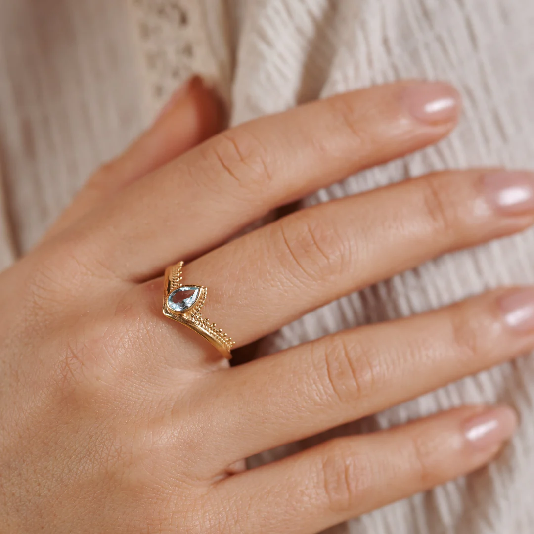 Tiara Topas Ring Golden – Bild 3