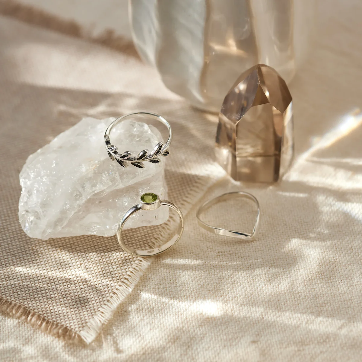 Una Peridot Ring Silber Set – Bild 6
