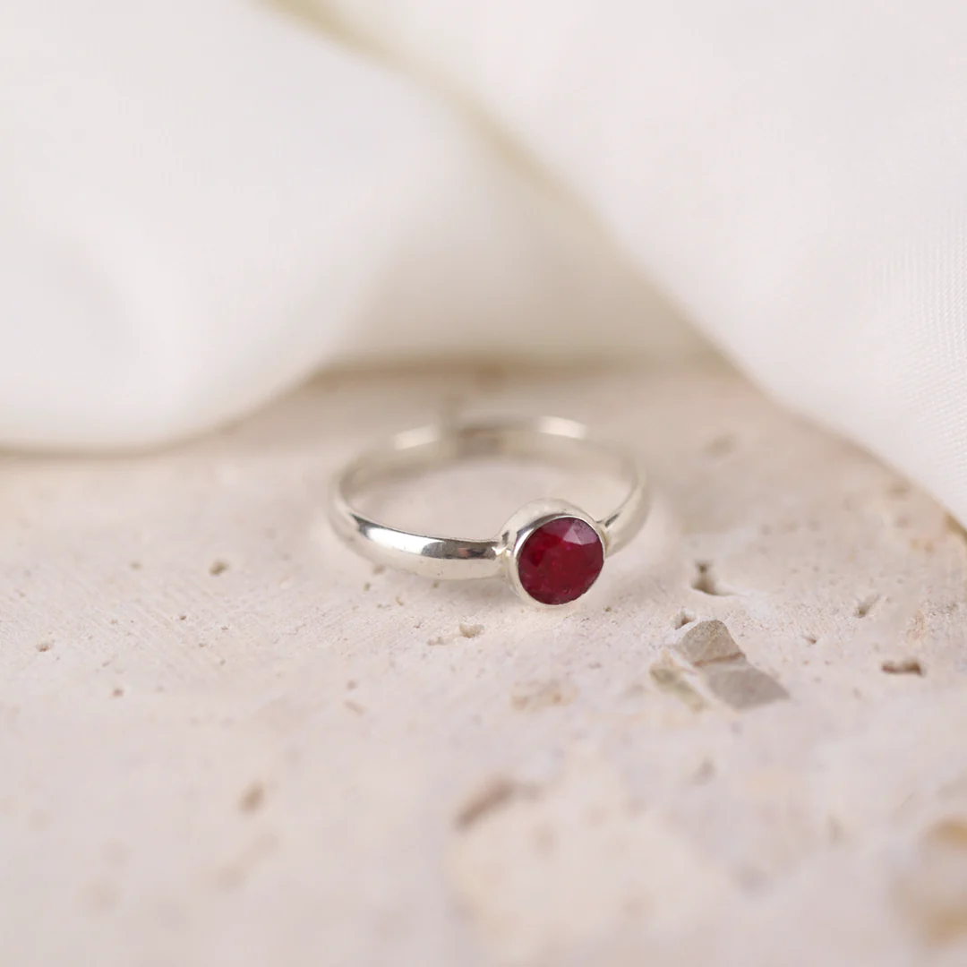 Una Rubin Ring Silber – Bild 4