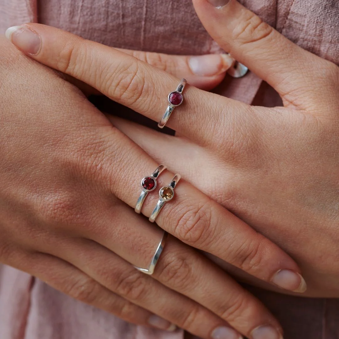 Una Rubin Ring Silber – Bild 3